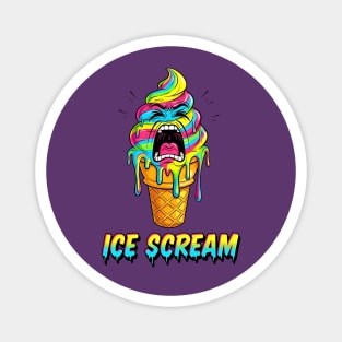 Ice Scream Funny Comic-Style Summer Gift Magnet